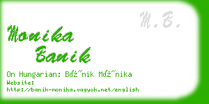 monika banik business card